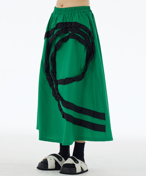 Circular Tape Embroidery Skirt